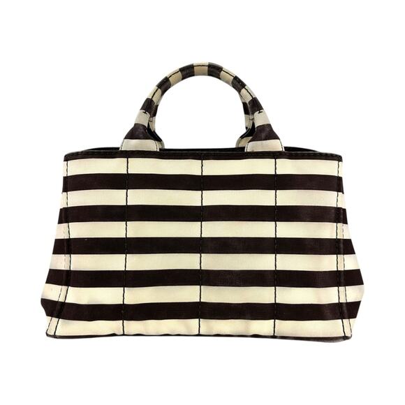 Prada Canapa Striped Two-Way Bag - Picture 2 of 9
